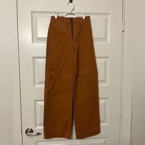 COPY - Madewell Full Length Slim Emmett wide leg burnt orange pants